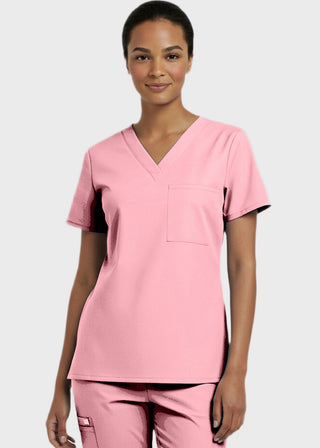 Panda Uniform Made in USA Women's V-Neck Single Pocket Scrub Top