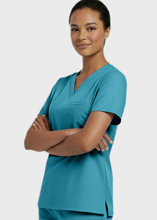 Panda Uniform Made in USA Women's V-Neck Single Pocket Scrub Top
