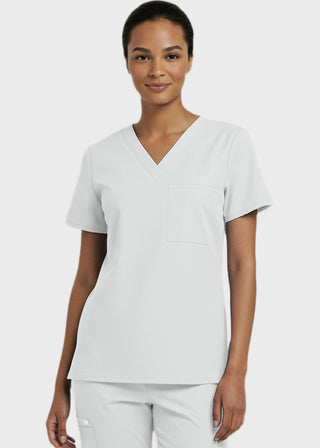 Panda Uniform Made in USA Women's V-Neck Single Pocket Scrub Top