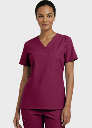 Panda Uniform Made in USA Women's V-Neck Single Pocket Scrub Top
