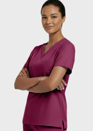 Panda Uniform Made in USA Women's V-Neck Single Pocket Scrub Top
