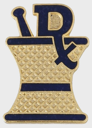 Prestige Blue Enamel Pharmacist (RX) Emblem Pin