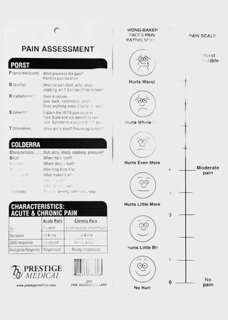 Prestige Pain Assessment Card
