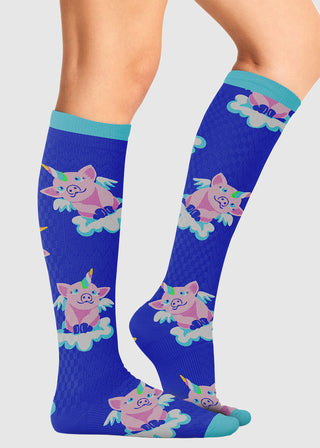 Cherokee Legwear Women's Compression Socks in Flying Magic