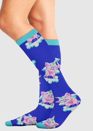 Cherokee Legwear Women's Compression Socks in Flying Magic