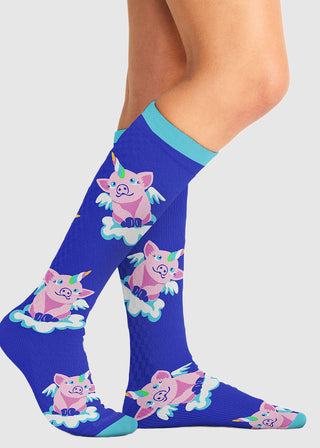 Cherokee Legwear Women's Compression Socks in Flying Magic