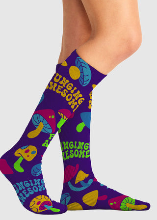 Cherokee Legwear Women's Compression Socks in Fungi