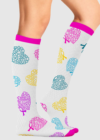 Cherokee Legwear Women's Compression Socks in Love To Care
