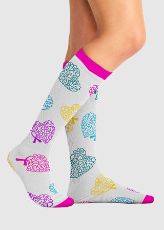 Cherokee Legwear Women's Compression Socks in Love To Care
