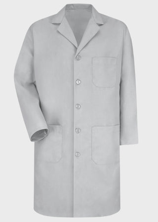Red Kap Men's Light Grey Long Lab Coat