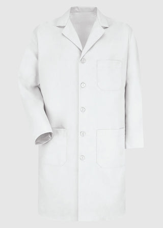 Red Kap Men's White Long Lab Coat