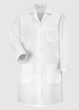 Red Kap Women's White Lab Coat With Snap Button