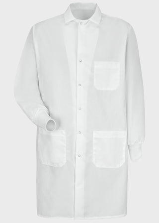 Red Kap Three Pocket Specialized Cuffed White Unisex Lab Coat