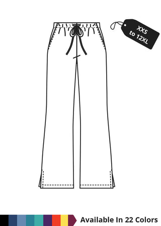 Made To Order Women's 31 Inches Drawstring Low Rise Flare Leg Scrub Pants