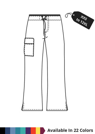 Made To Order Women's 31 Inches Single Pocket Flare Leg Medical Scrub Pants