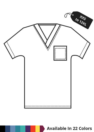 Made To Order Unisex 27 Inches V-neck Tunic Nursing Scrub Top