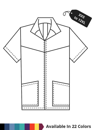 Made To Order Men's 32 Inches Two Pocket Zip Front Medical Scrub Jacket