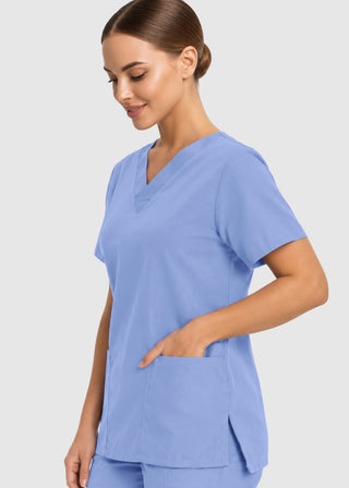 Labcoat HQ Women's Double Pocket V-Neck Nursing Top
