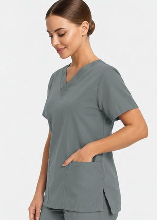 Labcoat HQ Women's Double Pocket V-Neck Nursing Top
