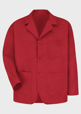 Red Kap Men's Red Short Lab Coat