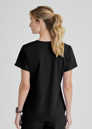 Free Embroidery Women's Vitality V-neck Basic Scrubs Top