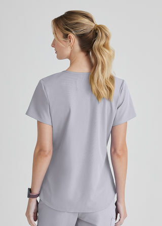 Free Embroidery Women's Vitality V-neck Basic Scrubs Top