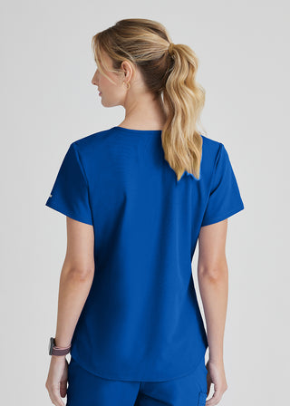 Free Embroidery Women's Vitality V-neck Basic Scrubs Top