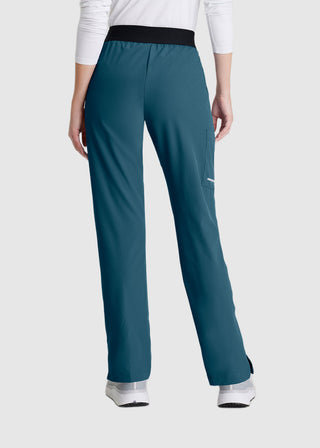 Skechers Women's Vitality Logo Elastic Waist Petite Pant