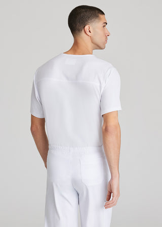 Free Embroidery Men's Structure Crossover V-neck Basic Scrub Top