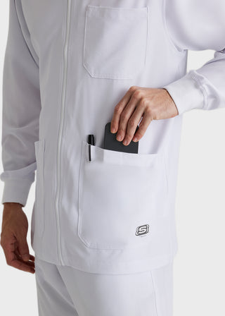 Skechers Men's 30" Structure Cuffed Zip Front Warm Up Jacket