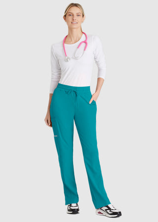 Skechers Women's Scrubs Gamma 6-Pocket Elastic Waistband Petite Cargo Pant