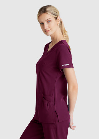 Skechers Women's Shirred Surplice Scrub Top