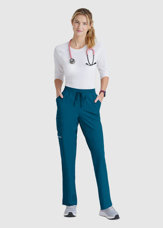 Skechers Women's Scrubs Gamma 6-Pocket Elastic Waistband Petite Cargo Pant