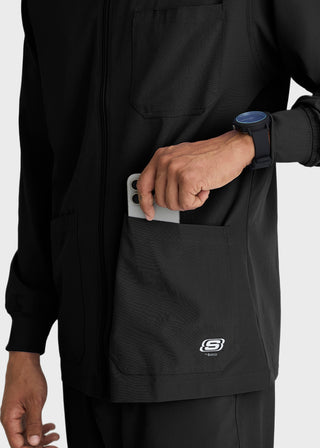 Skechers Men's 30" Structure Cuffed Zip Front Warm Up Jacket