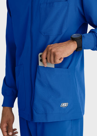 Skechers Men's 30" Structure Cuffed Zip Front Warm Up Jacket