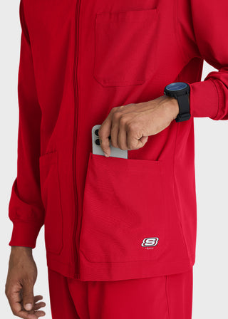 Skechers Men's 30" Structure Cuffed Zip Front Warm Up Jacket