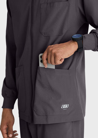 Skechers Men's 30" Structure Cuffed Zip Front Warm Up Jacket