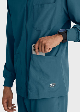 Skechers Men's 30" Structure Cuffed Zip Front Warm Up Jacket