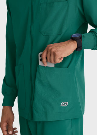 Skechers Men's 30" Structure Cuffed Zip Front Warm Up Jacket