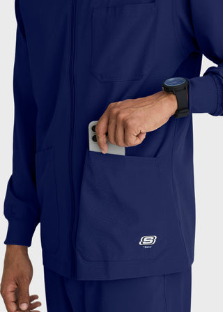 Skechers Men's 30" Structure Cuffed Zip Front Warm Up Jacket