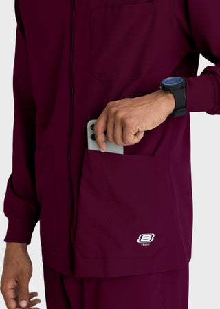 Skechers Men's 30" Structure Cuffed Zip Front Warm Up Jacket