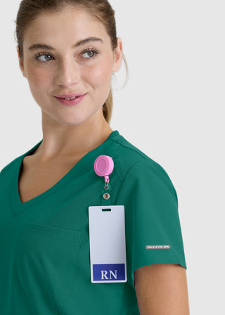 Skechers Women's V-Neck Tuck-In Scrub Top