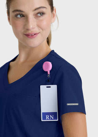 Skechers Women's V-Neck Tuck-In Scrub Top