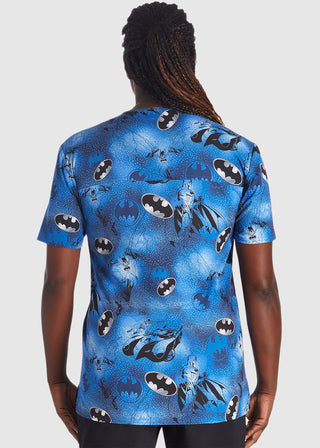 Cherokee Tooniforms Unisex Star In The Night Print Scrub Top