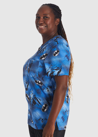 Cherokee Tooniforms Unisex Star In The Night Print Scrub Top