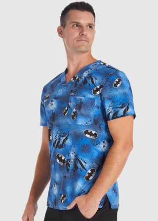 Cherokee Tooniforms Unisex Star In The Night Print Scrub Top