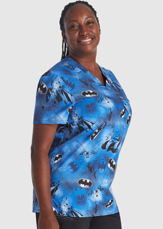 Cherokee Tooniforms Unisex Star In The Night Print Scrub Top