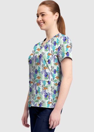 Cherokee Licensed V-Neck Top Unisex in Nemo And Dory