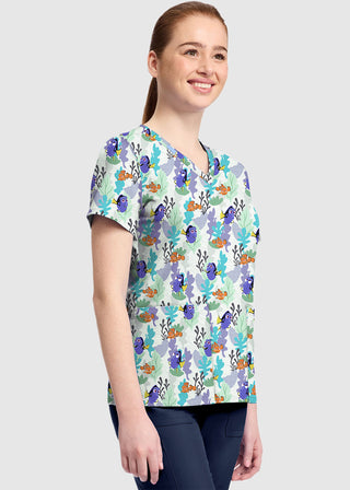 Cherokee Licensed V-Neck Top Unisex in Nemo And Dory