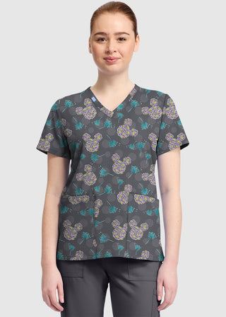 Cherokee Licensed V-Neck Top Unisex in Dandy Mickey
